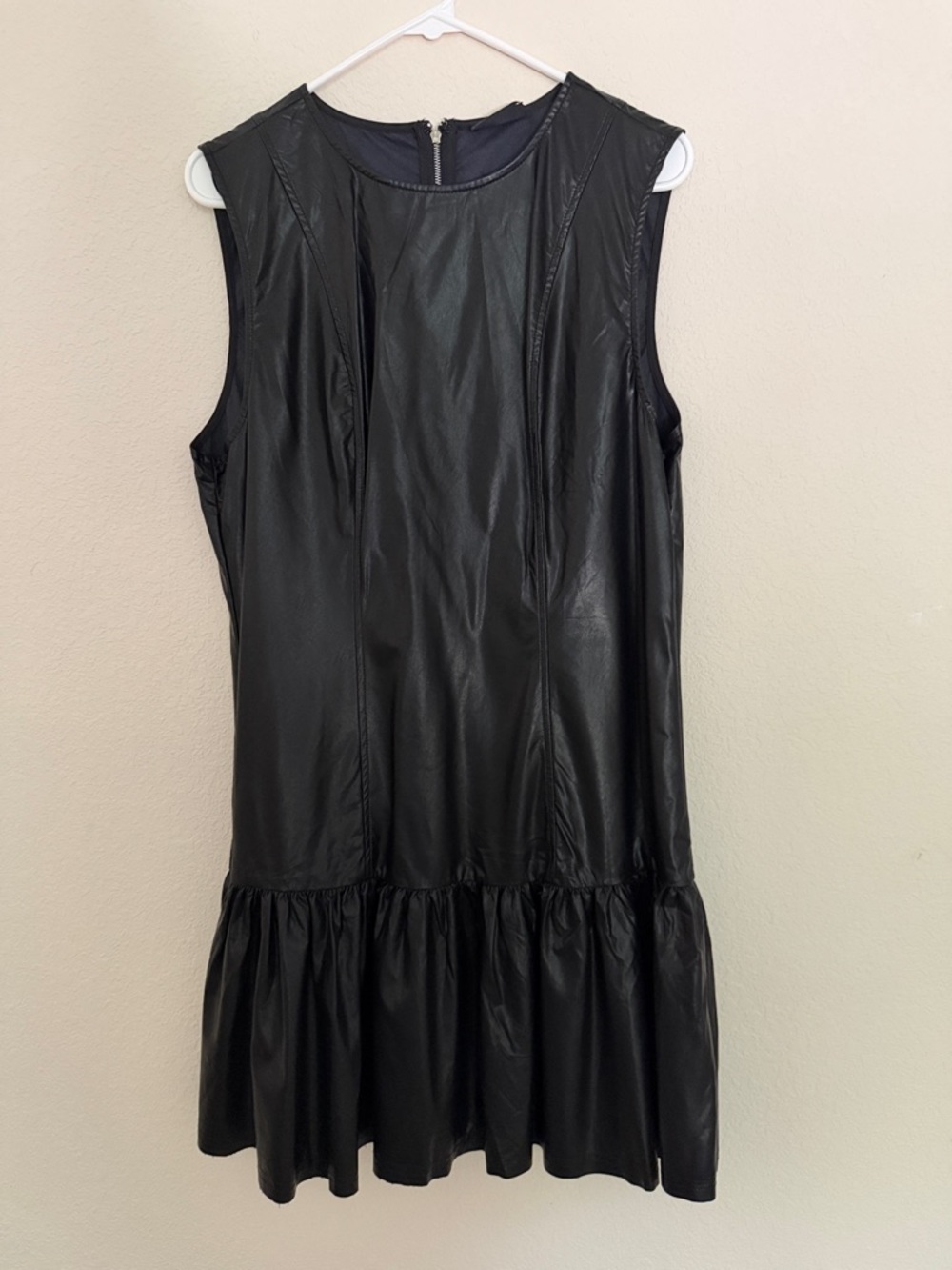 VICI Black Faux Leather Midi Dress